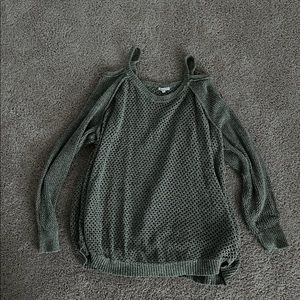 Maurice’s green cold shoulder sweater